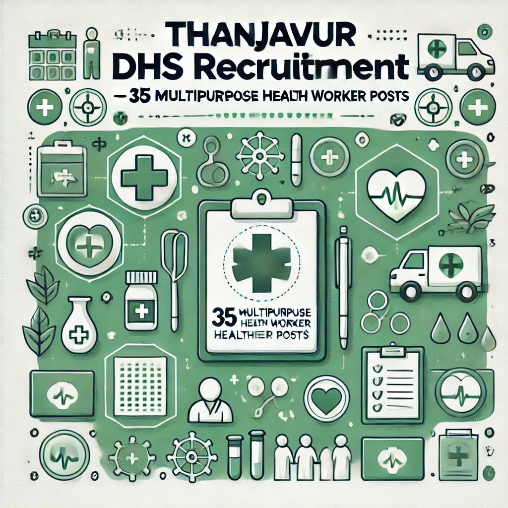 Thanjavur DHS Recruitment 2024: Apply for 35 Multipurpose Health Worker Posts